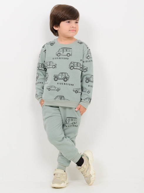 Adventure Ride Fleece Suit (Steel Green)