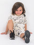 Jungle Doodles Cotton Short Set (Off-White)