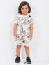 Jungle Doodles Cotton Short Set (Off-White)