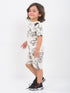 Jungle Doodles Cotton Short Set (Off-White)