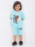 Oversized We Bare Bears Cotton Short Set (Cool Glacier)