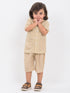 Patterned Breezy Cotton Short Set (Sand Dune)