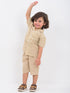 Patterned Breezy Cotton Short Set (Sand Dune)