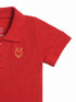 Embroidered Pique Polo Tee (Red)