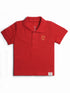 Embroidered Pique Polo Tee (Red)
