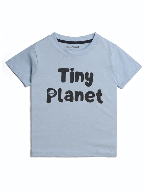Tiny Planet Premium Cotton Tee (Blue-Grey)
