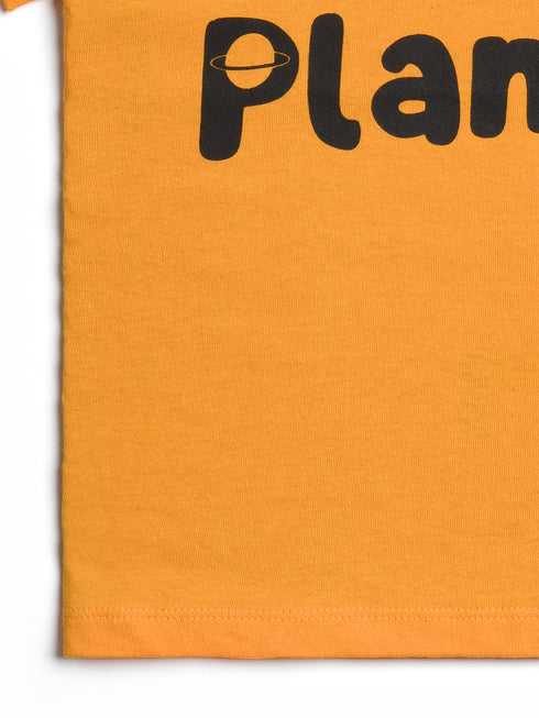 Tiny Planet Premium Cotton Tee (Orange)
