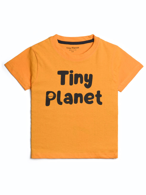 Tiny Planet Premium Cotton Tee (Orange)