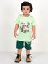 Koala Printed Cotton Short Set (Green)