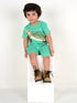 Turtle Printed Cotton Short Set (Sea Green)