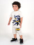 Batman Printed Cotton Short Set (Grey)
