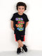 Ninja Turtles Printed Cotton Short Set (Black/Red)