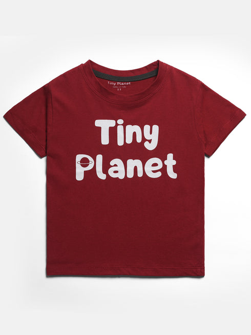 Tiny Planet Premium Cotton Tee (Maroon)