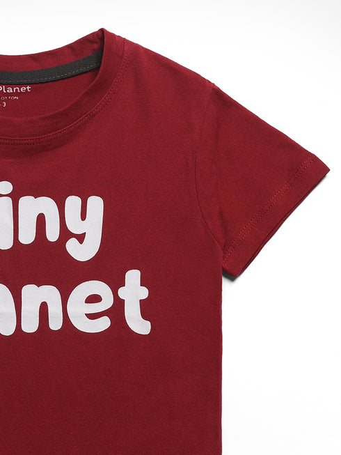 Tiny Planet Premium Cotton Tee (Maroon)
