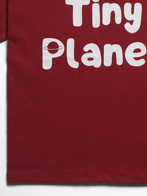 Tiny Planet Premium Cotton Tee (Maroon)