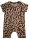 Leopard Themed Cotton Romper (Beige)