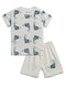 New Born Gentle Giraffe Cotton Short Set (Vanilla Mist)