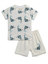 New Born Gentle Giraffe Cotton Short Set (Vanilla Mist)