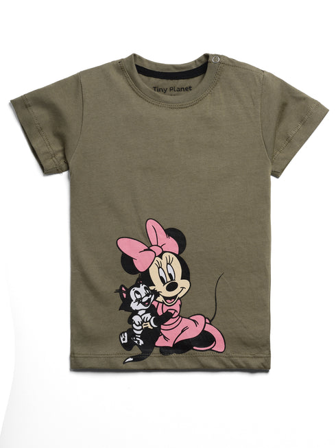 New Born Minnie Moments Cotton Short Set (Forest Fudge)