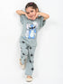 Frill Sleeves Stitch's Garden Cotton Trouser Set (Sage Green)