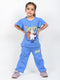 Frill Sleeves We Bare Bears Cotton Trouser Set (Blue)