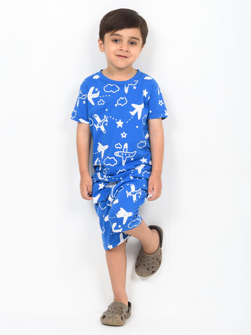 The Sky Explorer Cotton Short Set (Aero Blue)