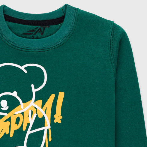 Happy Bear Fleece Tracksuit (Green)