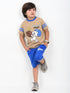 The Peanuts Sport Cotton Short Set (Beige & Blue)