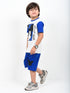 The Mickey Mouse Cotton Short Set (White & Royal Blue)