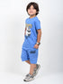 The Bear Stack Cotton Short Set (Sky Blue)