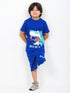 The Oarsome Shark Cotton Short Set (Royal Blue)