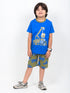 The Heavy Duty Crew Cotton Short Set (Blue & Olive)