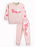 Bonjour Printed Fleece Suit (Pink)