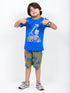 The Heavy Duty Crew Cotton Short Set (Blue & Olive)