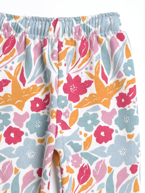 Floral Fleece Suit (Shocking Pink/White)