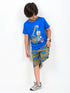 The Heavy Duty Crew Cotton Short Set (Blue & Olive)