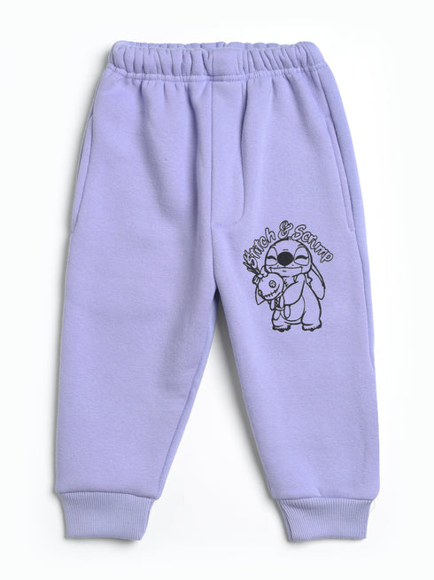Stitch Printed Fleece Suit (Lilac)