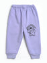 Stitch Printed Fleece Suit (Lilac)