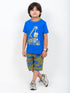 The Heavy Duty Crew Cotton Short Set (Blue & Olive)