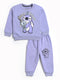Stitch Printed Fleece Suit (Lilac)