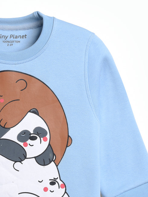 We Bare Bears Fleece Suit (Sky Blue)
