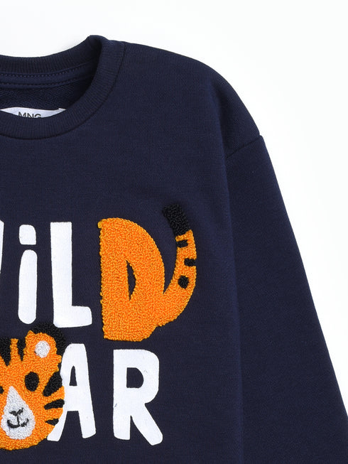 Wild Roar Towel Print Fleece Sweatshirt