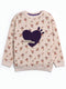 Heart Embossed Rib Sweatshirt