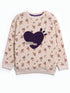 Heart Embossed Rib Sweatshirt