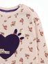 Heart Embossed Rib Sweatshirt