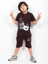 The Kind Planet Cotton Short Set (Cocoa Brown)