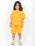 Oversized Tiny Traveller Cotton Short Set (Mango Tango)