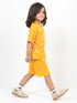 Oversized Tiny Traveller Cotton Short Set (Mango Tango)