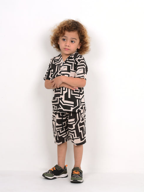 Maze Printed Imported Linen Set