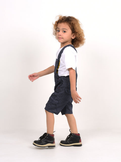 Dotted Denim Dungree